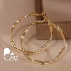 گوشواره نگینی ژوپینگ زیورآلات بیوتی