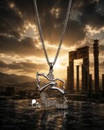 گردنبند مردانه ایران نقره‌ای - Image 2