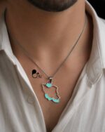 گردنبند مردانه ایران فیروزه ای - Image 3