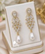 گوشواره آبشاری ترک فول نگین اتریشی - Image 2