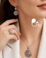 نیمست زنانه استیل طرح گل بحرینی