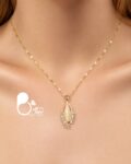گردنبند زنانه استیل طرح خوشه گندم