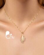 گردنبند زنانه استیل طرح خوشه گندم