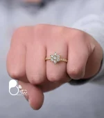 انگشتر زنانه روکش طلا مدل رزیتا