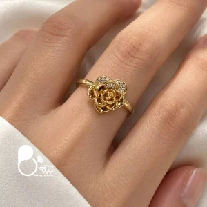 انگشتر زنانه ژوپینگ گل رز