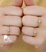 انگشتر هلن روکش طلا با نگین اتریشی