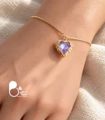 دستبند زنانه قلب آلمانی طلایی