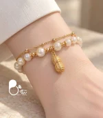 دستبند زنانه پینات مرواریدی دو لاین