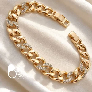 دستبند زنانه کارتیر ژوپینگ نگین دار