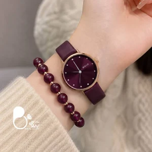 ست ساعت زنانه سوسنی اسپرت با دستبند