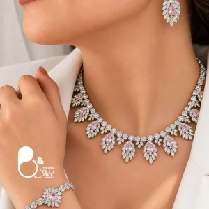 سرویس جواهری عروس طرح پینک