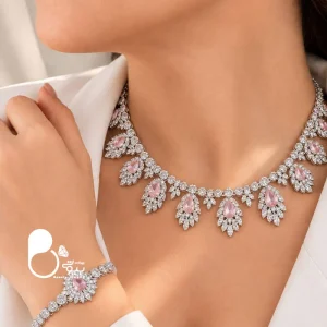 سرویس زنانه جواهری عروس طرح پینک