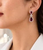 سرویس زنانه جواهری عروس طرح یاقوت سرخ