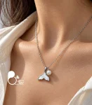 Silver seashell necklace