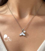Silver seashell necklace