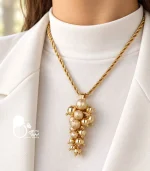 گردنبند زنانه مشابه طلا طرح انگور