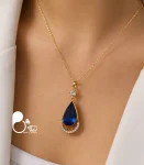 گردنبند زنانه ملودی یاقوت کبود