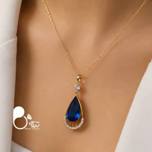 گردنبند زنانه ملودی یاقوت کبود