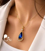 گردنبند زنانه ملودی یاقوت کبود