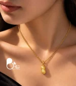 گردنبند پینات اونتورین روکش طلا