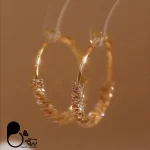 گوشواره حلقه ای نگینی