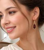 گوشواره زنانه اشک زمرد