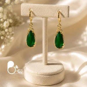 گوشواره زنانه اشک زمرد