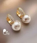 گوشواره زنانه مروارید نگین دار نارنیا