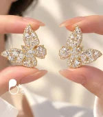 گوشواره زنانه پروانه جواهر باگت