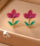 گوشواره زنانه گل ارکیده تابستونی