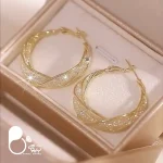 گوشواره کریستالی پیچی